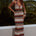 VERNANZA HALTER KNIT MAXI DRESS - ORANGE MULTI