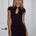 VIENO KEYHOLE FITTED MINI DRESS - BLACK
