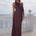 VIOLA ONE SHOULDER MAXI DRESS - BITTER CHOCOLATE