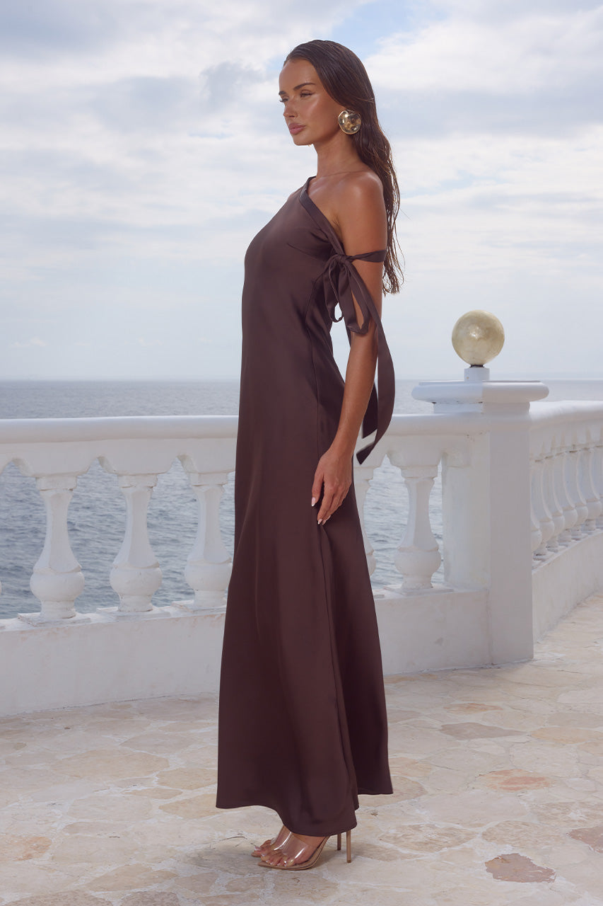 VIOLA ONE SHOULDER MAXI DRESS - BITTER CHOCOLATE - VIOLAONESHOULDERMAXIDRESS-BITTERCHOCOLATE_1