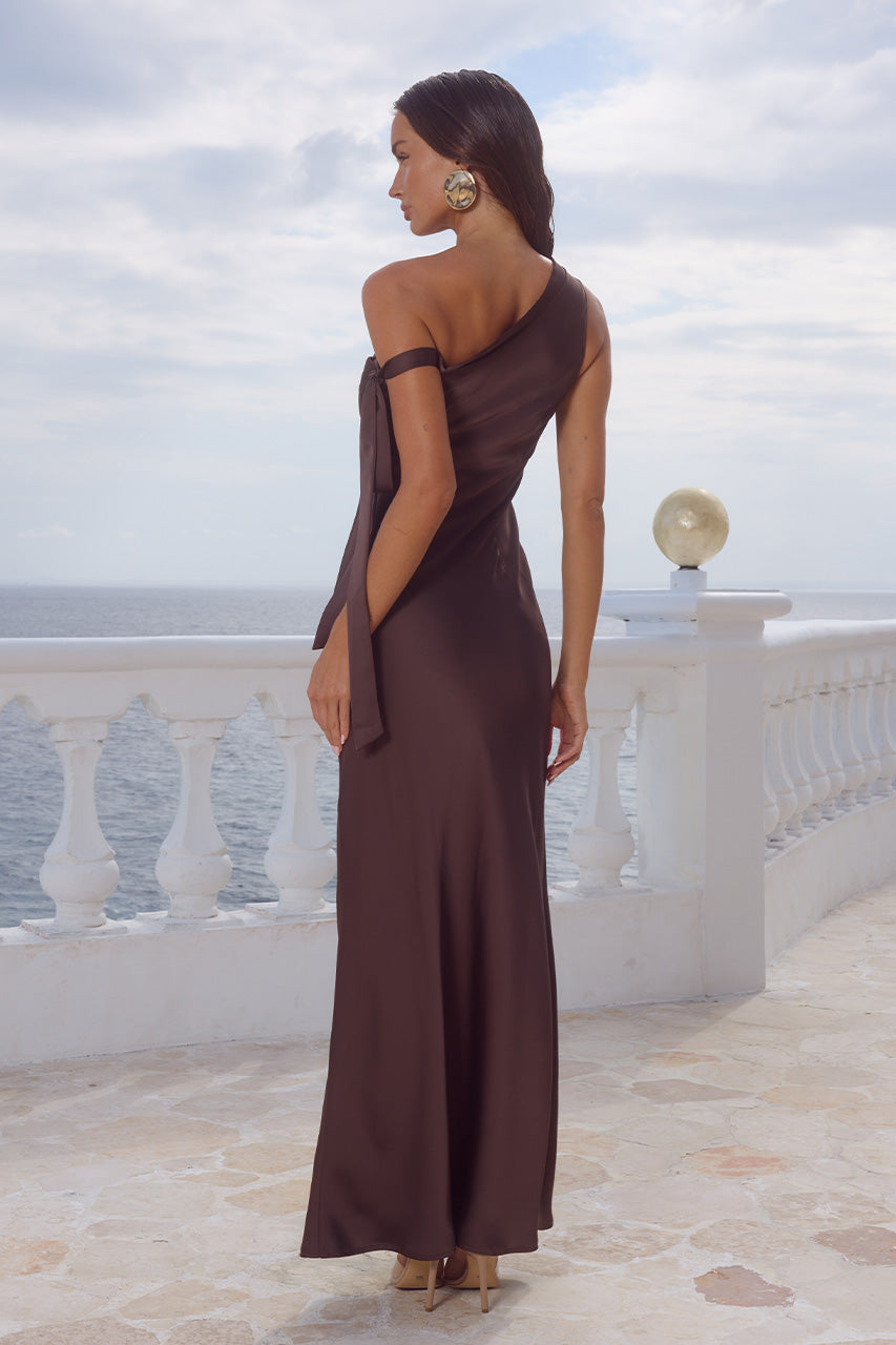 VIOLA ONE SHOULDER MAXI DRESS - BITTER CHOCOLATE - VIOLAONESHOULDERMAXIDRESS-BITTERCHOCOLATE_3