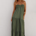 VITTORIA STRAPLESS MAXI DRESS - FERN