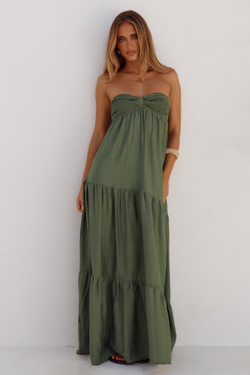 VITTORIA STRAPLESS MAXI DRESS - FERN XXL - VITTORIASTRAPLESSMAXIDRESS-FERN