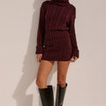 VIVIENNE SLEEVED KNIT TOP - WINE