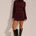 VIVIENNE SLEEVED KNIT TOP - WINE