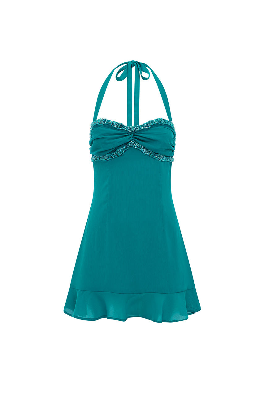 WAKE HALTER MINI DRESS - OCEAN - WAKEHALTERMINIDRESS-OCEAN_31a62e4c-b779-48af-8356-9079e167c209