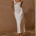 OURA MIDI SKIRT - IVORY