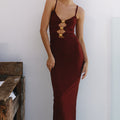 NORMANI MIDI DRESS - CHOCOLATE