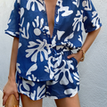 ENYA COTTON SHORTS - STEEL BOTANICA