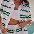 CAPRICE TOP - WHITE/GREEN
