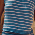 FLOSSIE TOP - BLUE/WHITE
