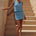 FLOSSIE MINI SKIRT - BLUE/WHITE
