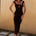 SASKIA MIDI DRESS - BLACK