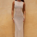 SHAMINE MIDI DRESS - SAND