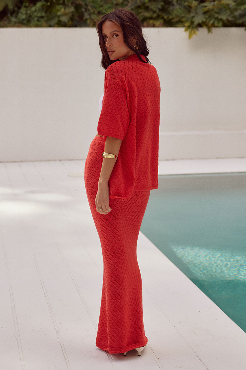 STELLA KNIT MAXI SKIRT - JAFFA