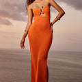 LUNA MIDI DRESS - ORANGE