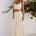 ADA PLEATED A-LINE SKIRT - BUTTER