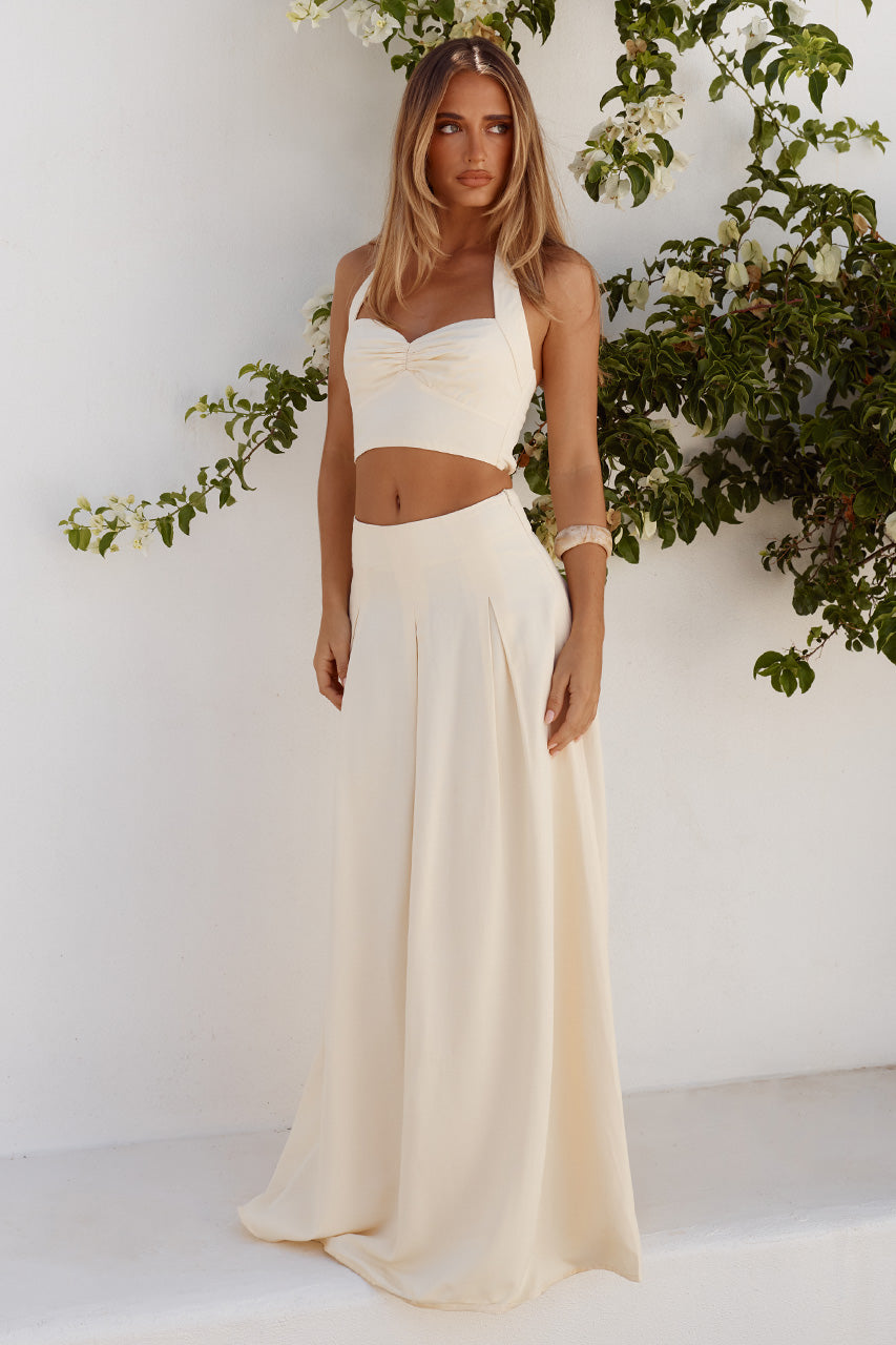 ADA PLEATED A-LINE SKIRT - BUTTER XXL - WILLOWSWEETHEARTHALTERTOPXADAPLEATEDA-LINESKIRT-BUTTER-11