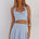 WILLOW SWEETHEART HALTER TOP - POWDER BLUE