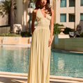 WINONA HALTER MAXI DRESS - BUTTER