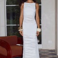 WRENLEY OPEN BACK KNIT MAXI DRESS - OFF WHITE