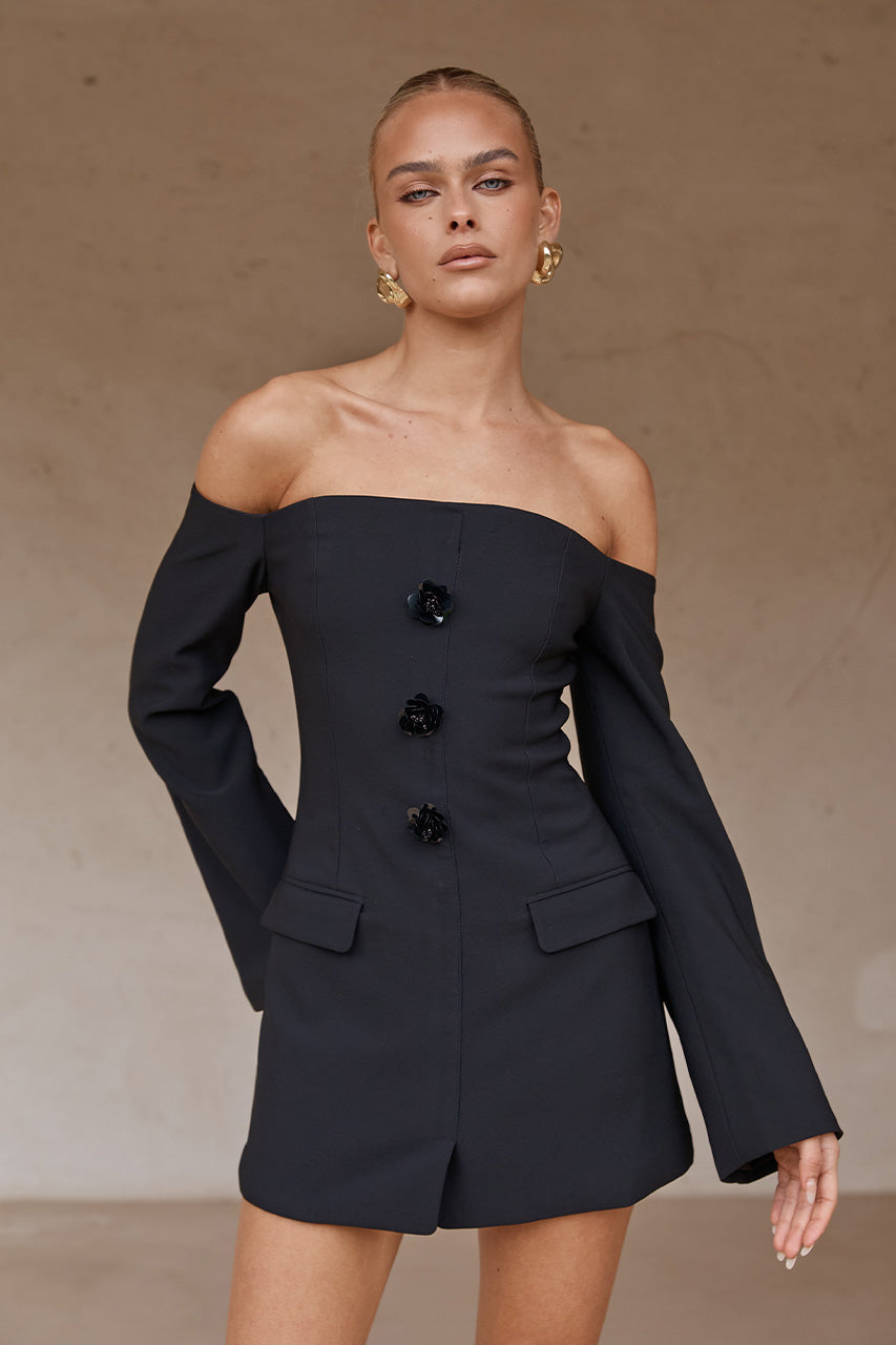 XADEN MINI DRESS - BLACK - XADENMINIDRESSBLACK