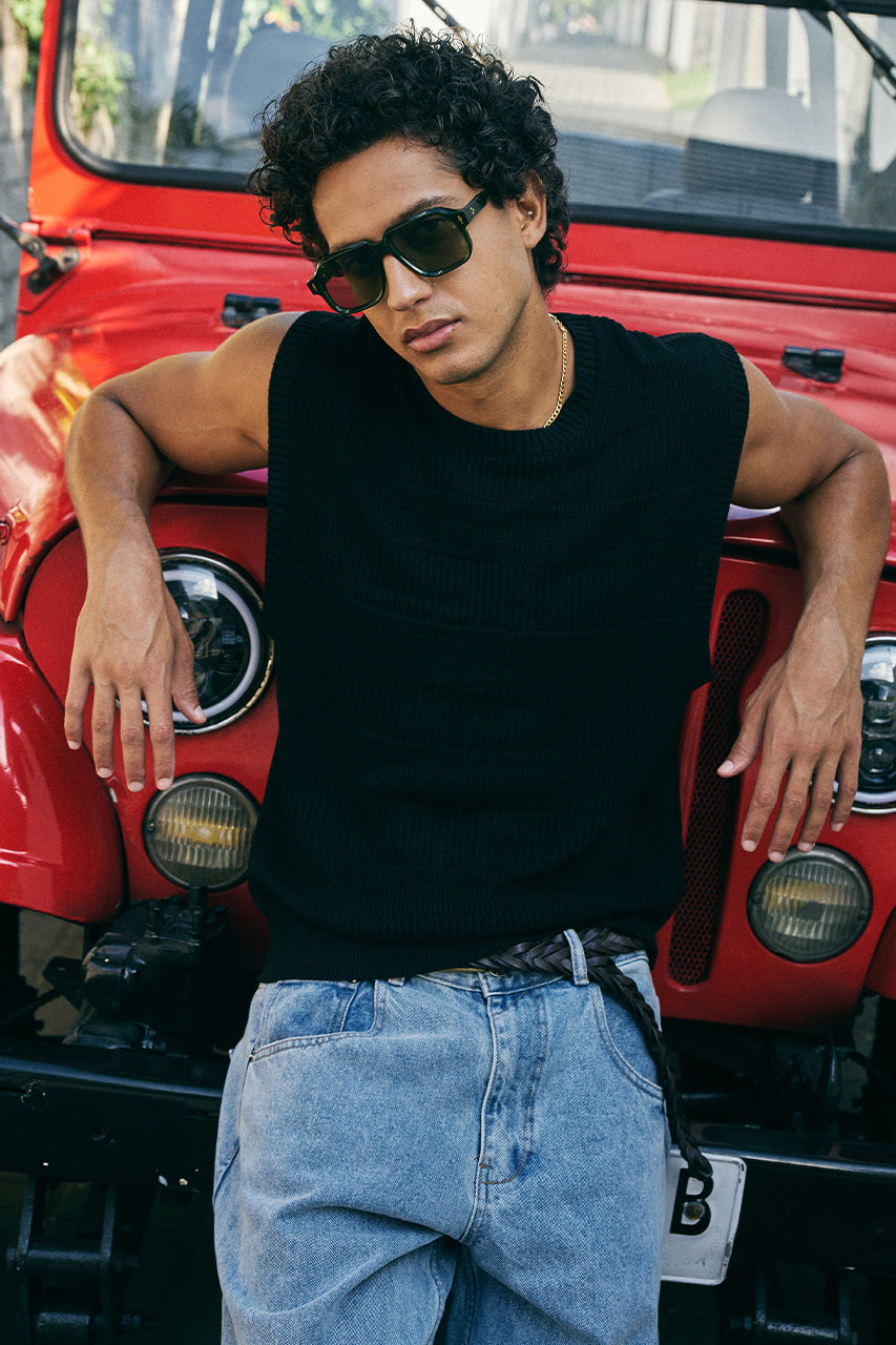 XANTI KNIT TANK - BLACK
