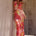 XYLIA HALTER LOW PLUNGE MAXI DRESS - KIARA PEACH