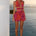 XYLIA HALTER LOW PLUNGE MINI DRESS - SURI ORANGE