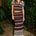 ZANDERA LOW WAISTED KNIT MAXI SKIRT - CHOCOLATE/CREAM