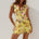 ZARIA V-NECK CORSET MINI DRESS - KENDALL YELLOW