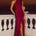 ZELMA HIGH NECK MAXI DRESS - WINE