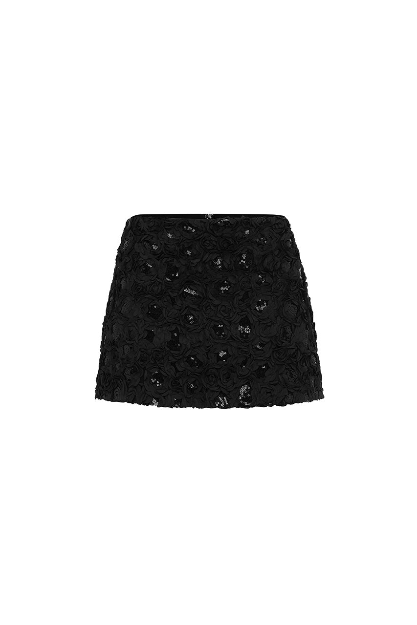 ZELPHA MINI SKIRT - BLACK - ZELPHAMINISKIRTBLACK