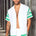 ZION SHORT SLEEVE SHIRT - WHITE/GREEN