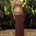 ZIVA SEQUIN WAISTBAND MAXI SKIRT - BRONZE