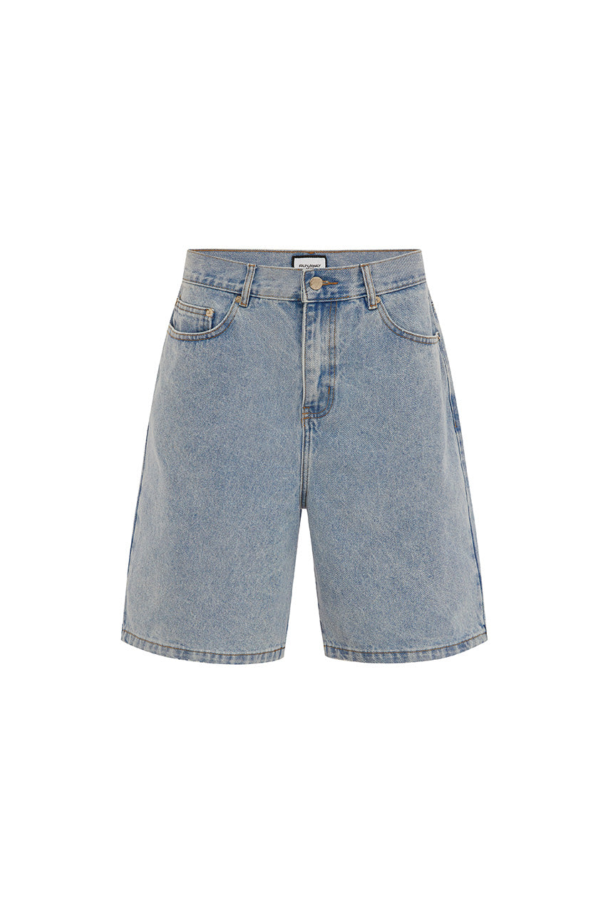 ZLATAN BERMUDA DENIM SHORTS - LIGHT BLUE WASH - ZLATANBERMUDADENIMSHORTS-LIGHTBLUEWASH