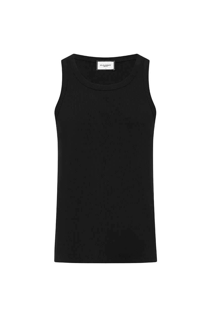 ZORO RIBBED SINGLET - BLACK - ZORORIBBEDSINGLET-BLACK