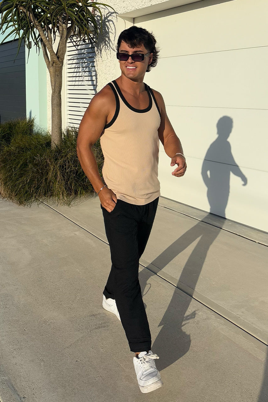 ZORO SINGLET - SAND/BLACK - al.perkinss-ZoroSingletsand_black3