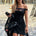 ZURI OFF SHOULDER MINI DRESS - BLACK