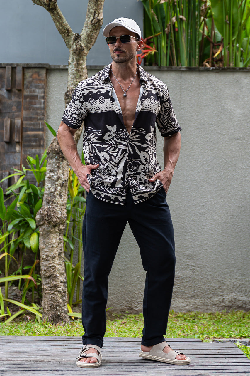NIKOLAI SHIRT - MILOSA BLACK - antonio.pozo-NikolaiShirtxOscarPantBlack2