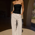 ASHTON STRAPLESS TOP - BLACK
