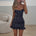 BLAINE MINI DRESS - BLACK POLKA