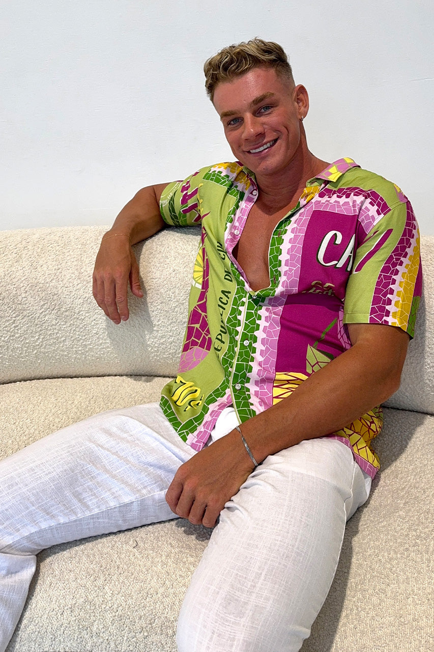 ALOHA SHIRT - GREEN/PURPLE - cal.davee-AlohaShirt1