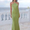 CHARA LOW CROSS BACK MAXI DRESS - OLIVE