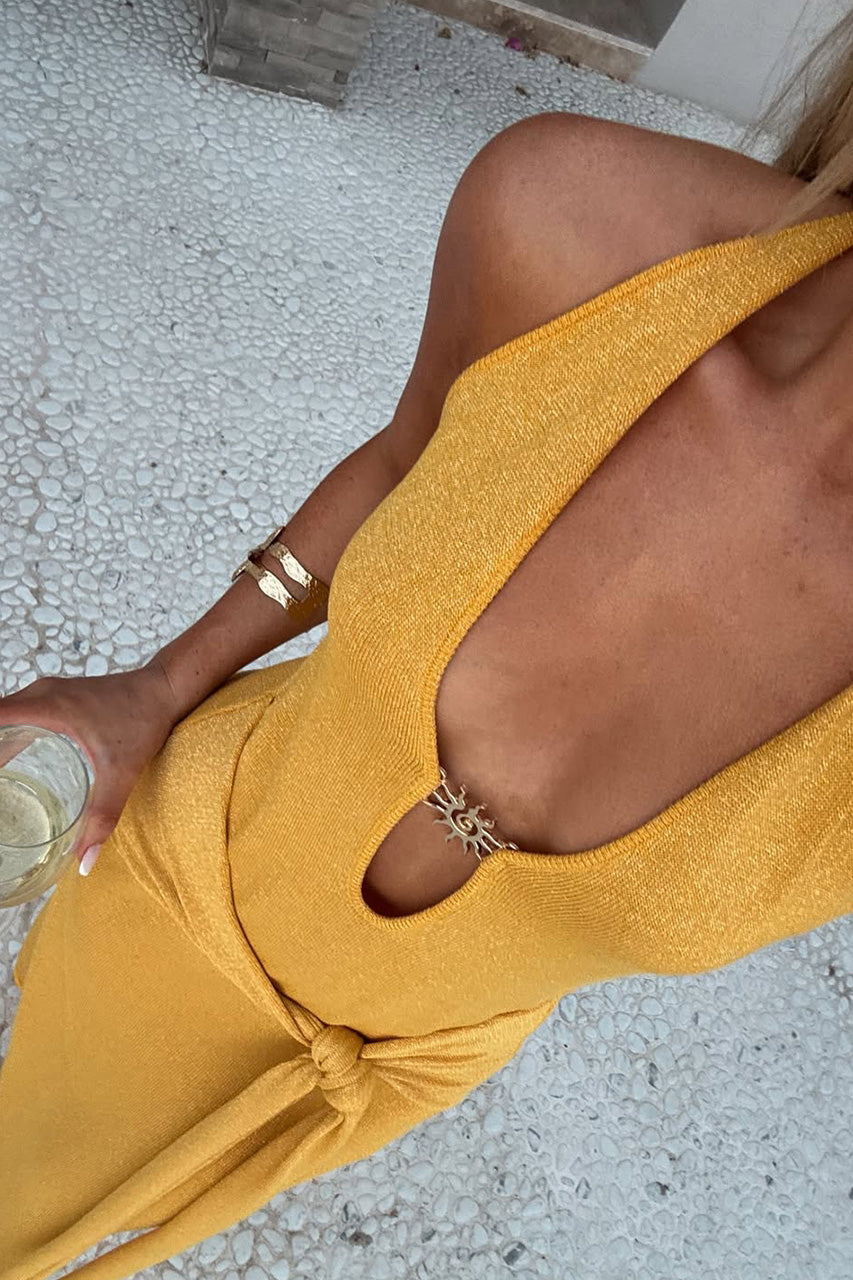 AYELLA DEEP-V KNIT MAXI DRESS - MANGO - corryntimm-AYELLADEEPVMAXIDRESS-MANGO
