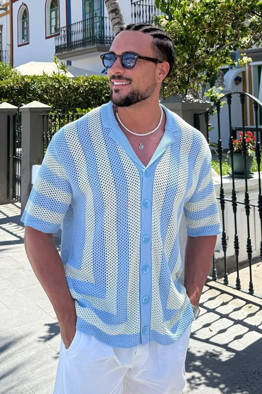 THEO KNIT SHIRT - SKY/LEMON - drjavierarroniz-theoknitshirt
