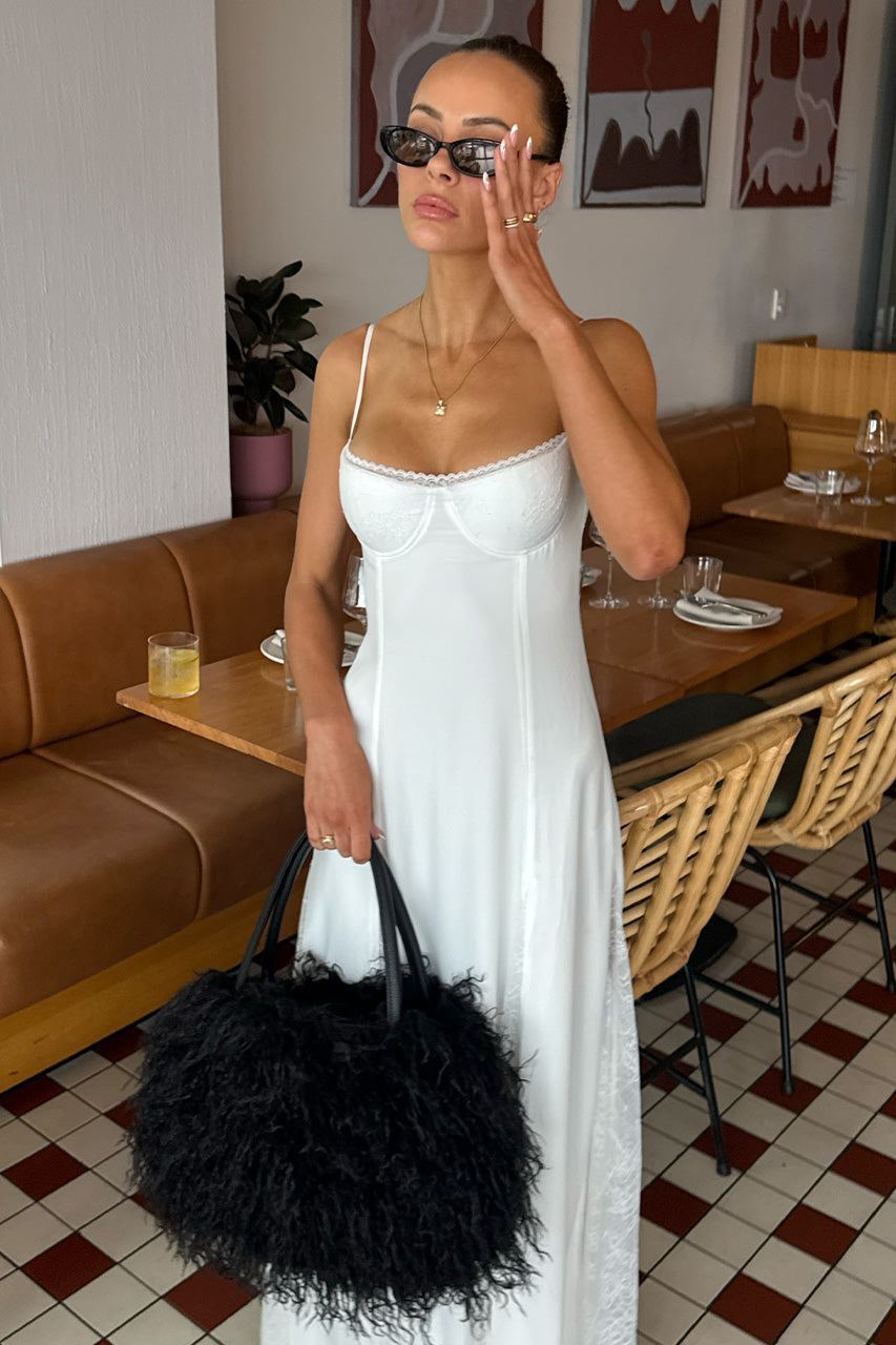 OLEYA BUSTIER LACE MAXI DRESS - WHITE - emdavies___OLEYAMAXIDRESS