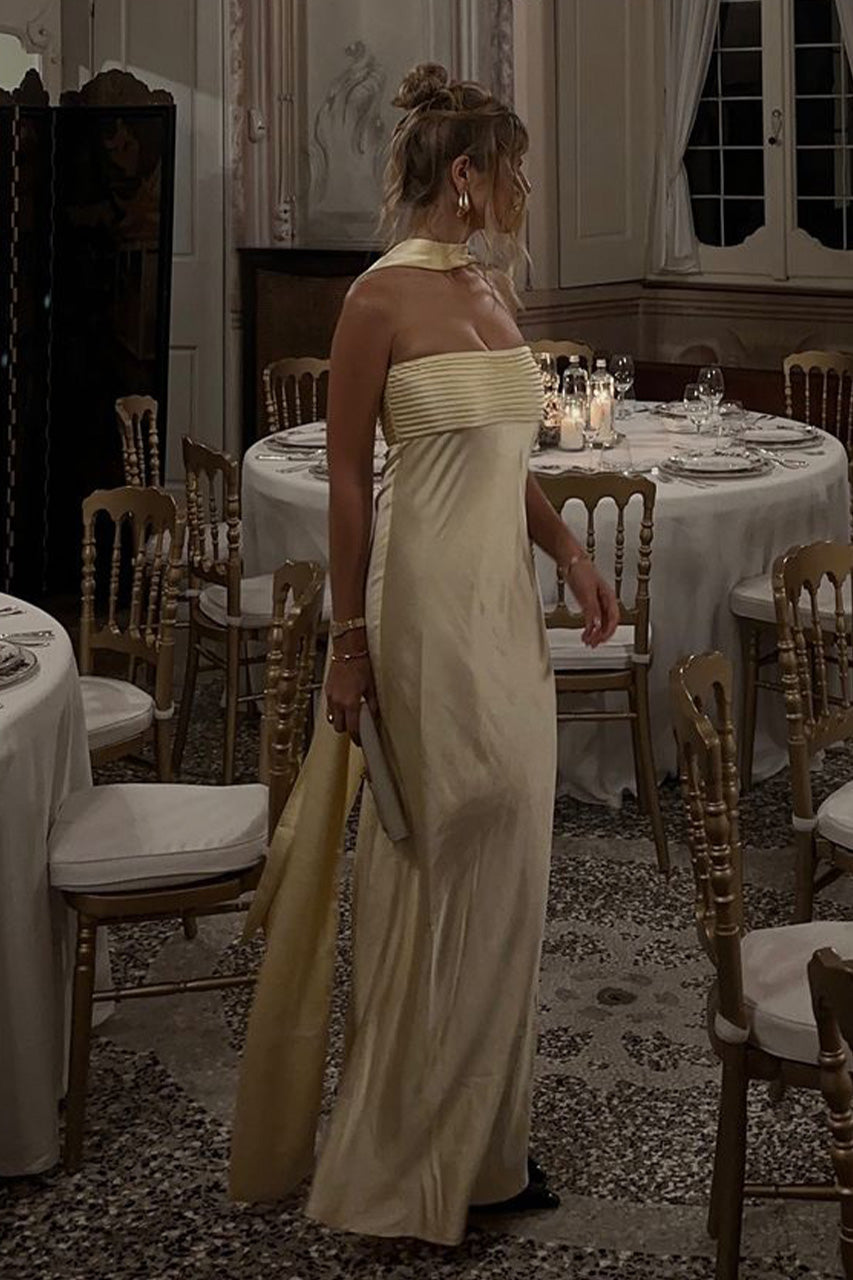 ELSA STRAPLESS SCARF MAXI DRESS - LEMON - franziskanazarenuselsamaxidresslemon4