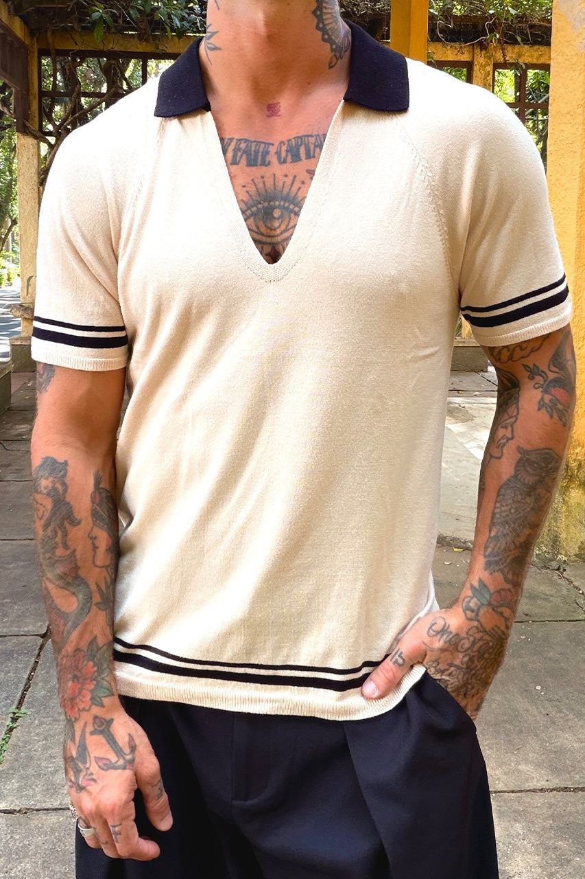 CARSON RAGLAN SLEEVE KNIT TOP - SAND/BLACK - guetorafael-carsontop