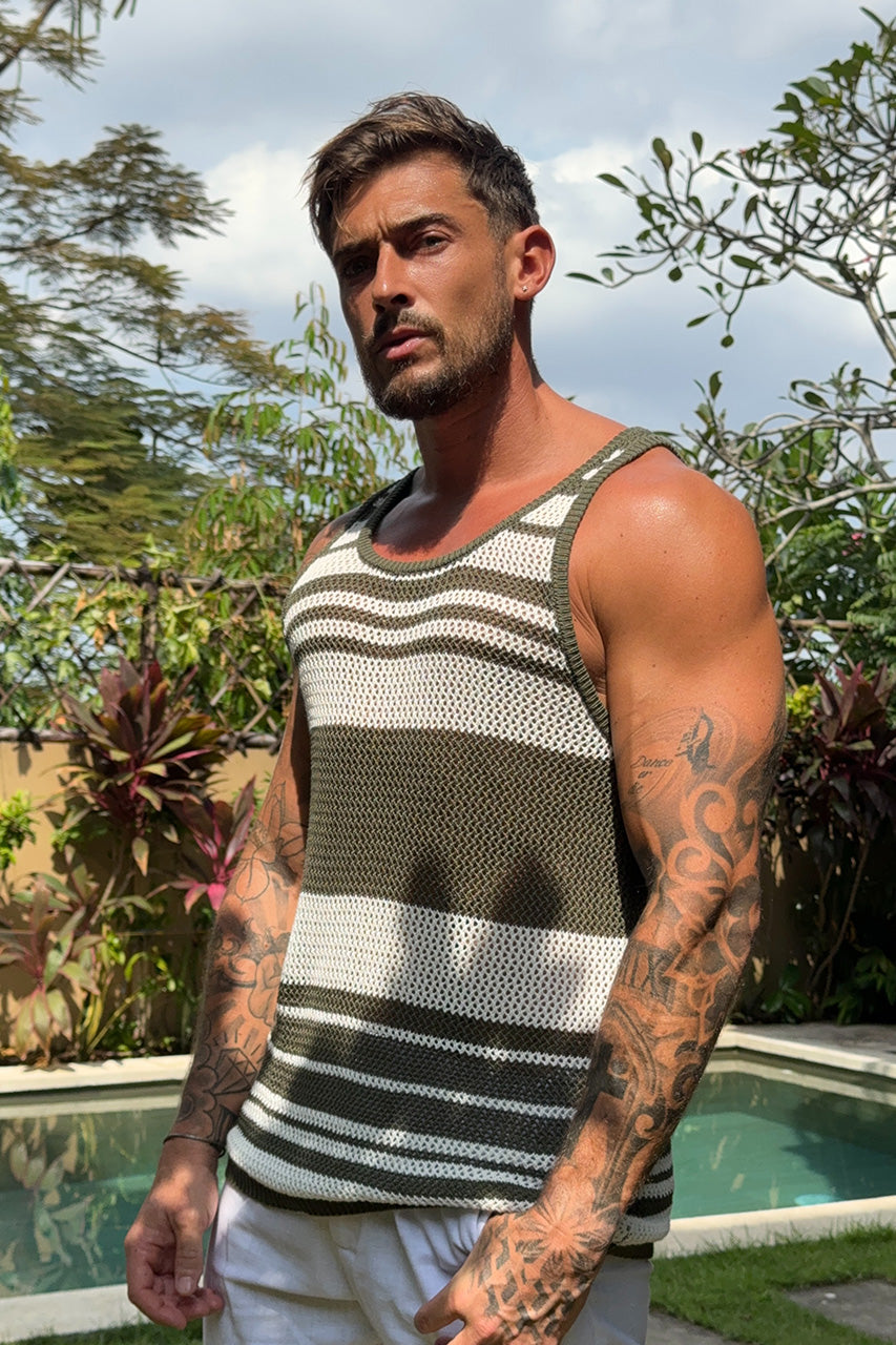 ALCHA TANK - KHAKI/WHITE STRIPE - jacobs_90-AlchaTank